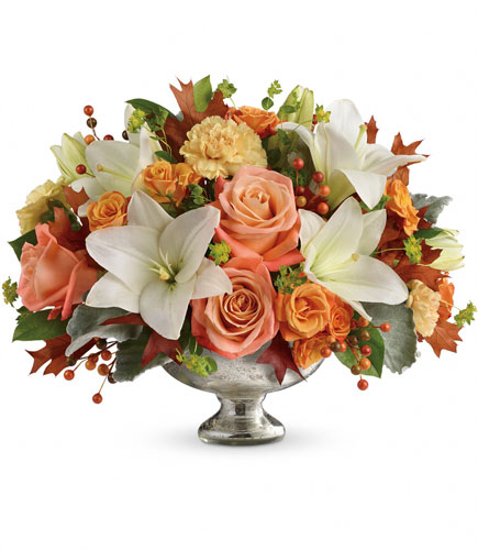 Teleflora's Harvest Shimmer Centerpiece	